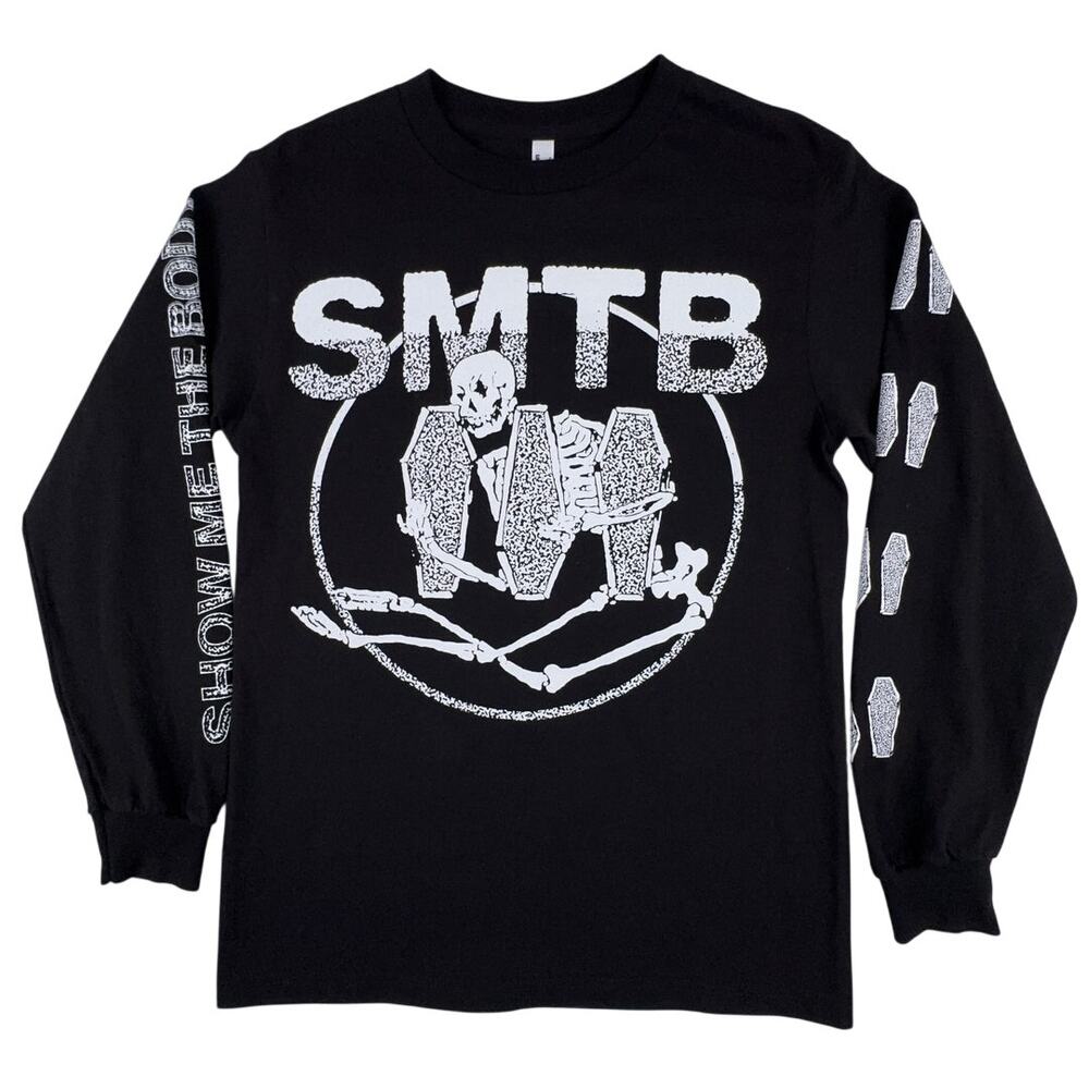 Show Me The Body Long Sleeve Shirt Small Black Skeleton Coffin Hardcore Punk